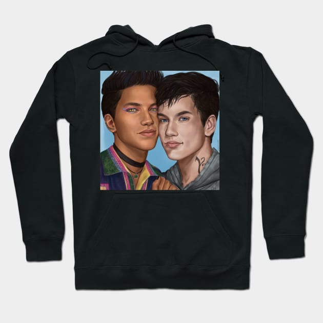 Malec Photobooth Pic Hoodie by AlanaReneArt